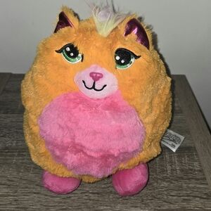 Misfittens 2022 Orange Cat Pink Plush Stuffed Animal Basic Fun 10"